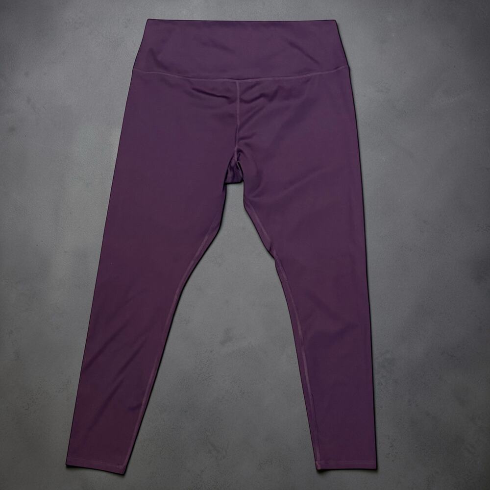 Glider High Wasted Leggings Womens Plum Athleisure Yoga Pants Size XL